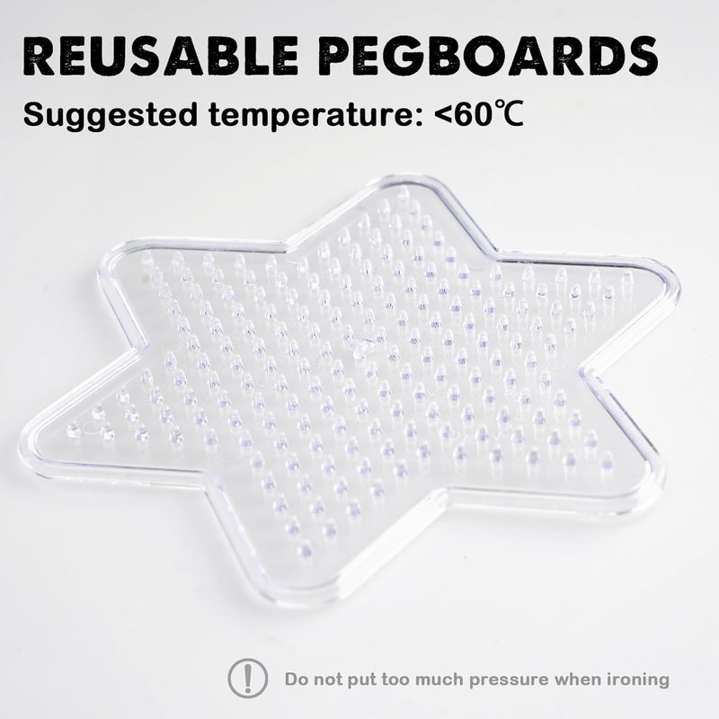 FUNZBO 20 pcs Pegboards for 5mm Fuse Beads Project- Animal Shape Pegboards for Arts and Crafts with Keychains, Hang Ropes and Tweezers, Christmas Gifts for Boys and Girls (Beads Not Included) - Image 4