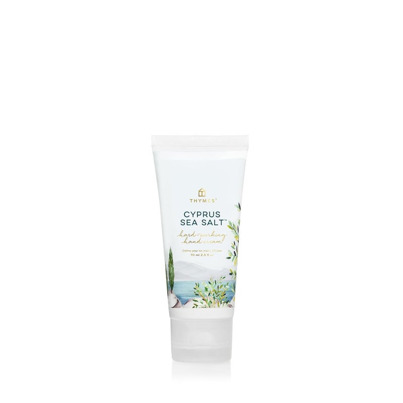 Thymes HardWorking Hand Cream  Hand Moisturizer with Shea Butter Sunflower Seed Oil  Provitamin B5  Hand Cream for Women  Men  Hand Cream Travel Size  Skin Care Cyprus Sea Salt 25 fl oz