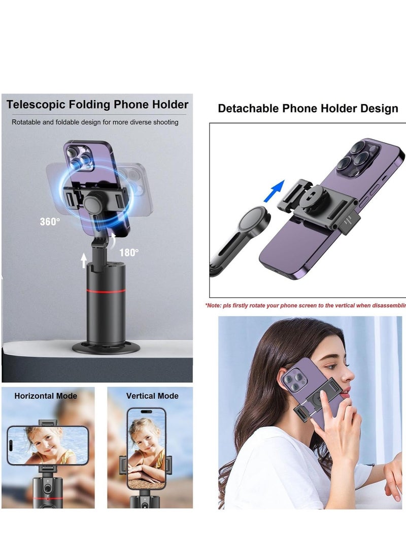 Generic - Auto Face Tracking Tripod with Remote, 360° Rotation Smart Tracking Phone Holder, Moving Tripod for iPhone. Essential for Video, Vlog, Live Stream Content Creator's Tool, No App Required - Image 1