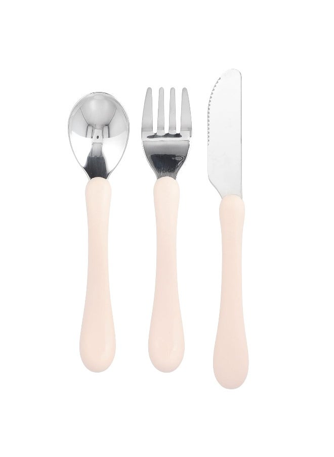 green sprouts Green Sprouts, Stainless Steel & Sprout Ware®, Kid's Cutlery, 12+ Months, Pink, 3 Pieces  - Image 3