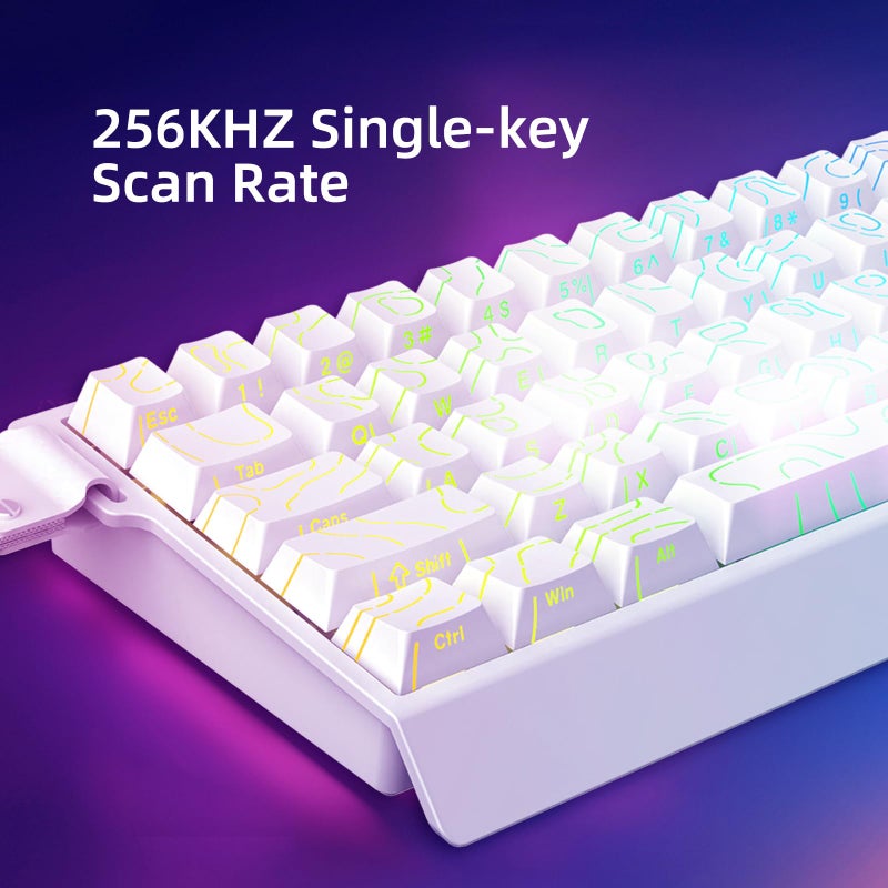 IROK Mer68 Wired 68 Keys, Magnetic Switch Mechanical Keyboard, 8KHZ Polling Rate/Latency As 0.125MS/256KHZ Single Key Scan Rate/ARGB/, Hot Swappable Gaming Keyboard(White) - Image 4