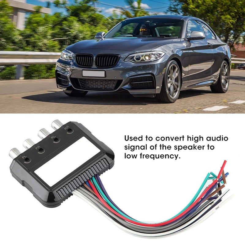 klarako Audio High Low Converter, Car Stereo Subwoofer 4 Channel High to Low Audio Converter with Power Amplifier Control Wire Amplifiers - Image 2