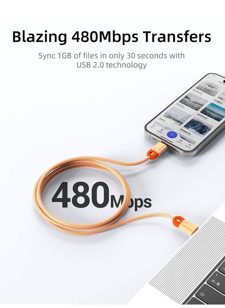 كابل تايم كابل شحن سريع مضفر USB-C إلى USB-C بقدرة 60 واط، يدعم تقنية الشحن السريع PD بقدرة 60 واط و3 أمبير، متوافق مع أجهزة iPhone 15/16 Pro Max وSamsung Galaxy S24/S23 وGoogle Pixel وiPad Pro/Air وMacBook واللابتوب - مصنوع من النايلون المتين لنقل البيانات. - Image 5