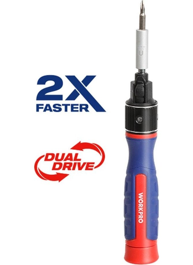 WORKPRO - WP221070 9-In-1 Professional Cr-V Ratchet Magnetic Precision Screwdriver Set - Image 1