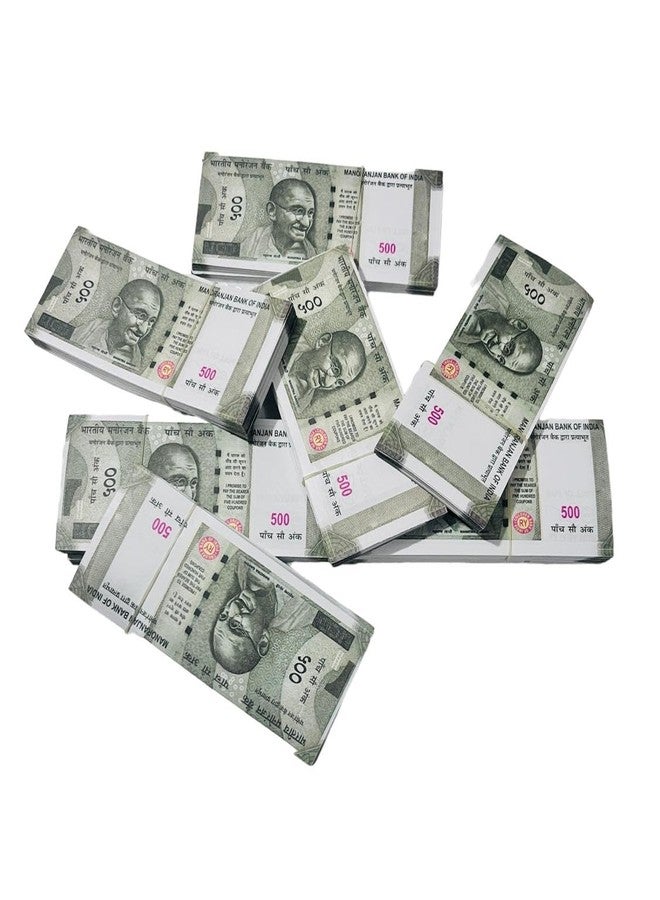 Shimmera Zinnia Dummy Currency 500 Rupees Duplicate Money (Pack of 500) Fake Notes Nakli Note Fidget Toy Gag Toy - Image 5