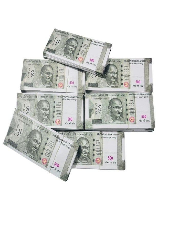 Shimmera Zinnia Dummy Currency 500 Rupees Duplicate Money (Pack of 500) Fake Notes Nakli Note Fidget Toy Gag Toy - Image 3