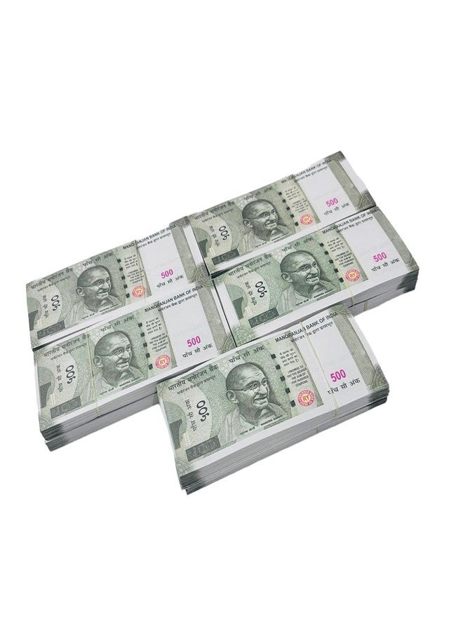 Shimmera Zinnia Dummy Currency 500 Rupees Duplicate Money (Pack of 500) Fake Notes Nakli Note Fidget Toy Gag Toy - Image 4