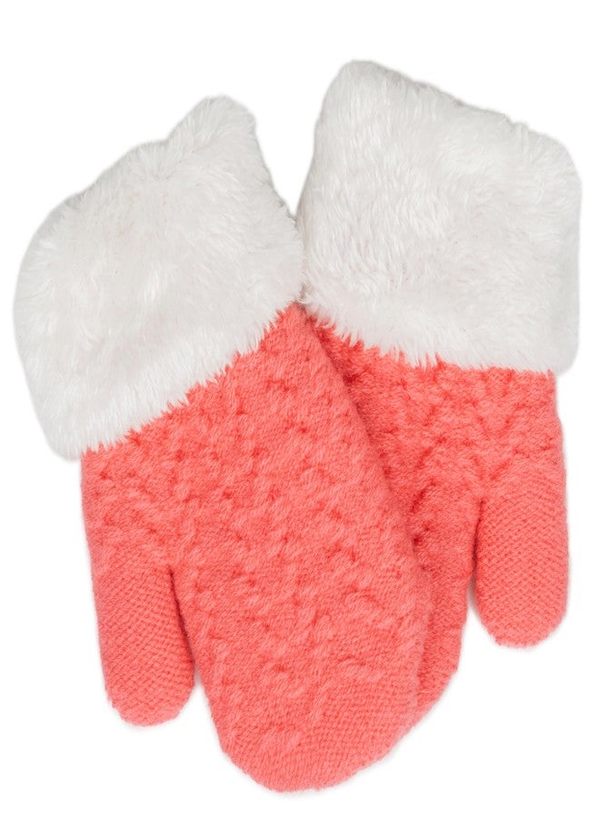 OVOY Winter-Kids-Mittens for Toddlers 2-6 Years - Windproof & Fleece Lined Knit Snow Gloves, Soft Warm Gloves for Boys-Girls - Image 1