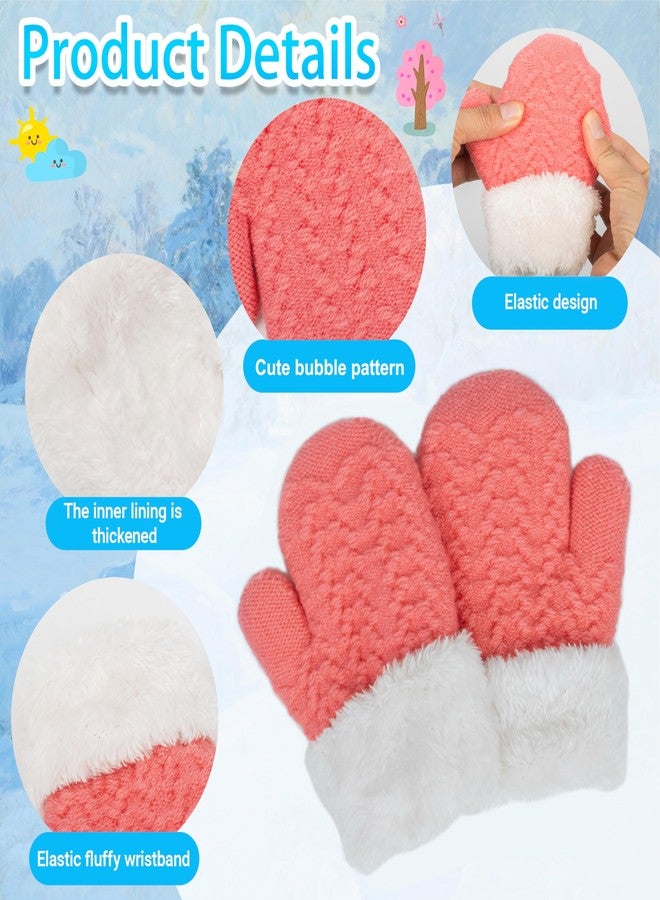 OVOY Winter-Kids-Mittens for Toddlers 2-6 Years - Windproof & Fleece Lined Knit Snow Gloves, Soft Warm Gloves for Boys-Girls - Image 2