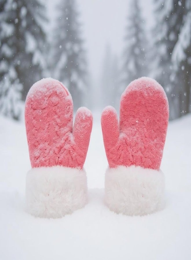 OVOY Winter-Kids-Mittens for Toddlers 2-6 Years - Windproof & Fleece Lined Knit Snow Gloves, Soft Warm Gloves for Boys-Girls - Image 4