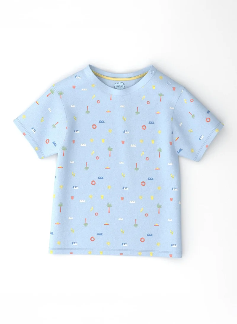 Nautinati Nautinati Infants' Cotton Pack of 2 Ocean Print T-shirt