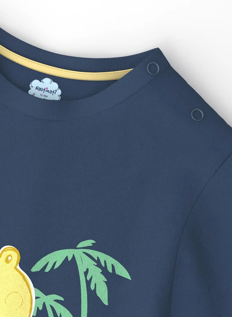 Nautinati Nautinati Infants' Cotton Pack of 2 Ocean Print T-shirt