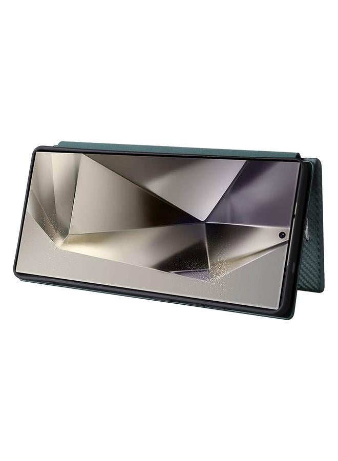 S-TOP Case For Samsung Galaxy S25 Ultra 5G Carbon Fiber Texture Flip Leather Phone Case - Image 5