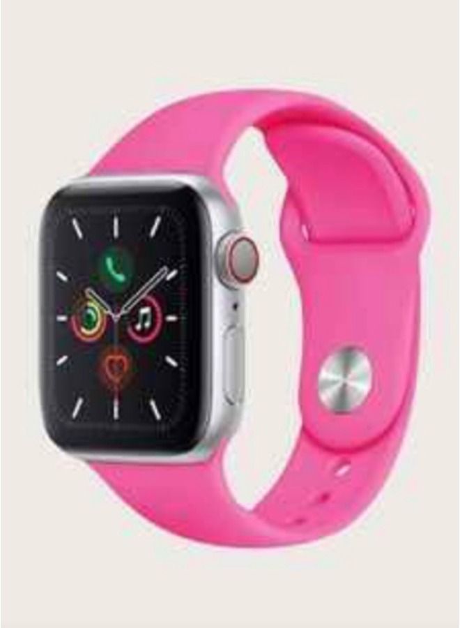 ACLIX Apple Watch Band Replacement Strap For Series 7/6/5/4/3/2/1/SE 42mm/44mm/45mm, Hot Pink