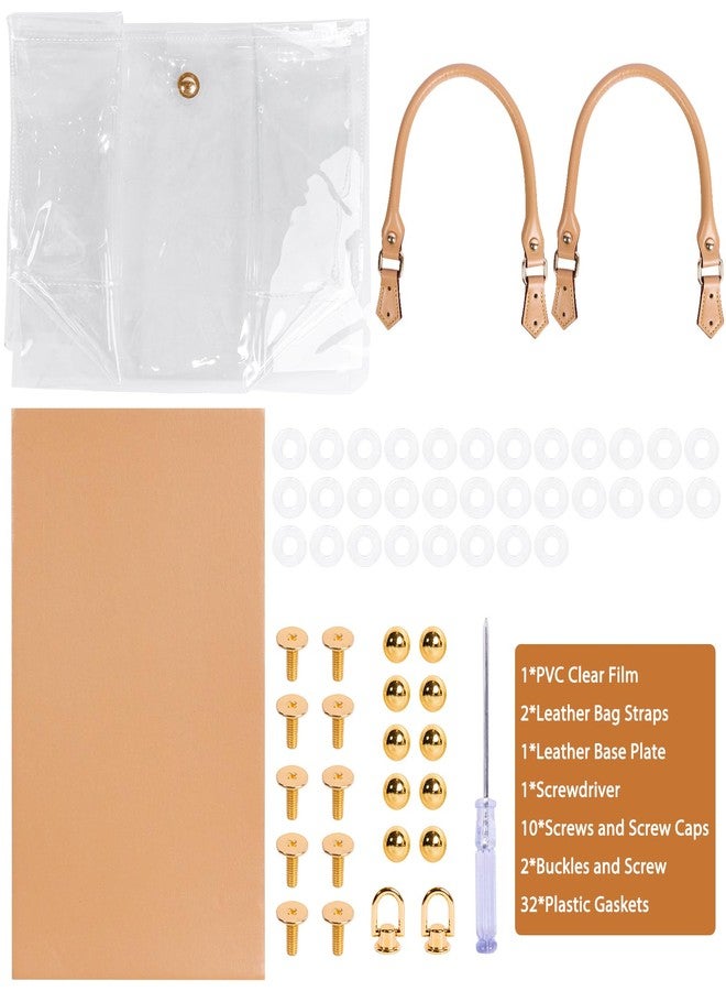 KTNGY Clear PVC DIY Tote Bag Handbag Making Kit Handmade Gift Bag Craft Accessory Tool Set Birthday Holiday Gift Bag (D) - Image 4