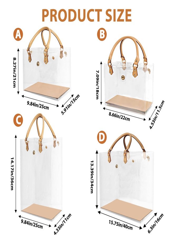 KTNGY Clear PVC DIY Tote Bag Handbag Making Kit Handmade Gift Bag Craft Accessory Tool Set Birthday Holiday Gift Bag (D) - Image 3