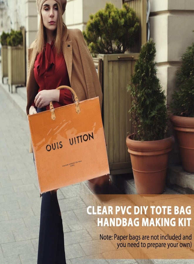 KTNGY Clear PVC DIY Tote Bag Handbag Making Kit Handmade Gift Bag Craft Accessory Tool Set Birthday Holiday Gift Bag (D) - Image 2