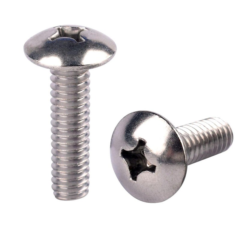 KOSJETHAS Store #6-32 x 3/8" Truss Head Phillips Machine Screws, 304 Stainless Steel 18-8, UNC Full Machine Thread, Bright Finish, Quantity 50Pcs - Image 1