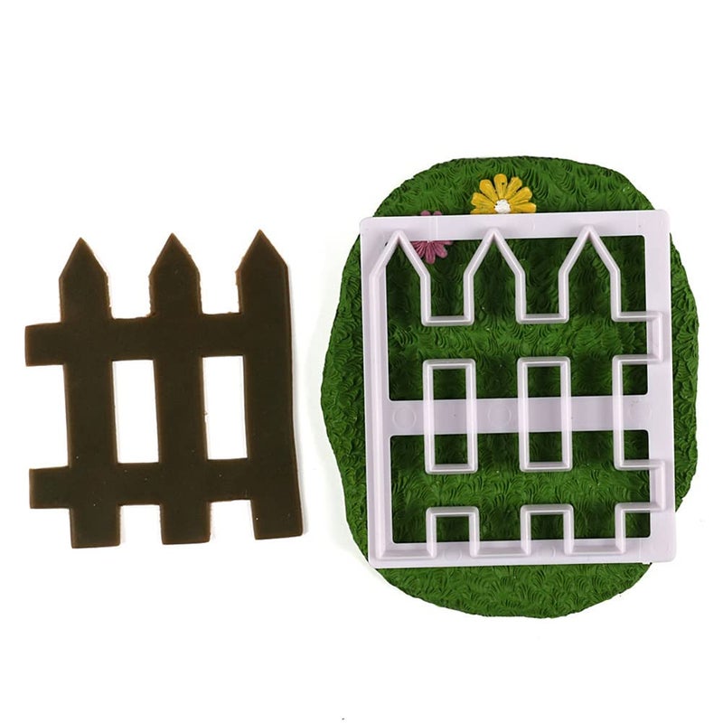 Jadeshay Mold Creative Cube Cake Fence Mold DIY Baking Decoration Tool Mold For Fondant Glue Clay Cake Border Decoration Food Grade Plastic - Image 2