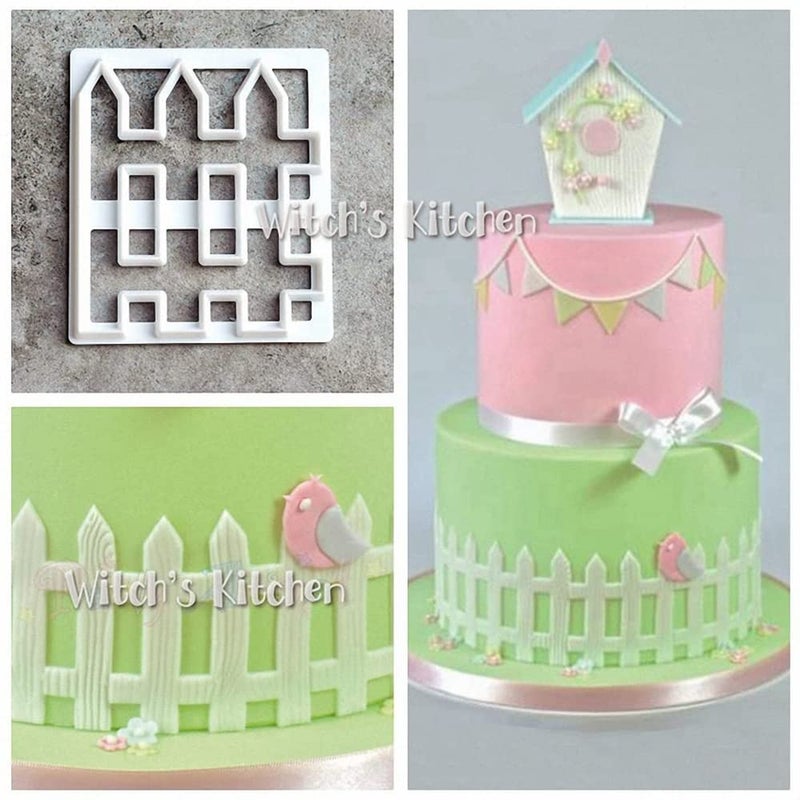 Jadeshay Mold Creative Cube Cake Fence Mold DIY Baking Decoration Tool Mold For Fondant Glue Clay Cake Border Decoration Food Grade Plastic - Image 4