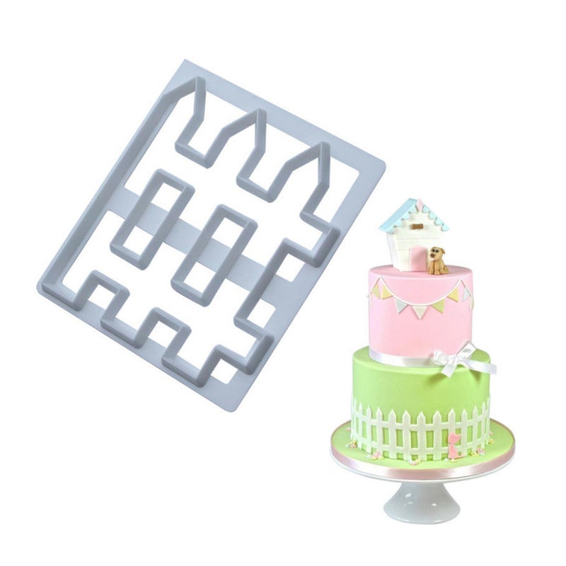 Jadeshay Mold Creative Cube Cake Fence Mold DIY Baking Decoration Tool Mold For Fondant Glue Clay Cake Border Decoration Food Grade Plastic - Image 1