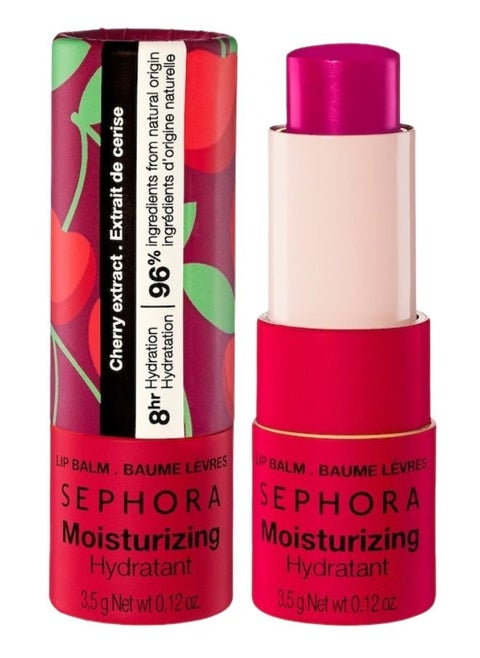 SEPHORA COLLECTION Moisturizing Lip Balm – Cherry | Hydrating & Nourishing Lip Care for Soft, Smooth Lips | Enriched with Cherry Extract for Deep Moisture & Comfort (3.50g)
