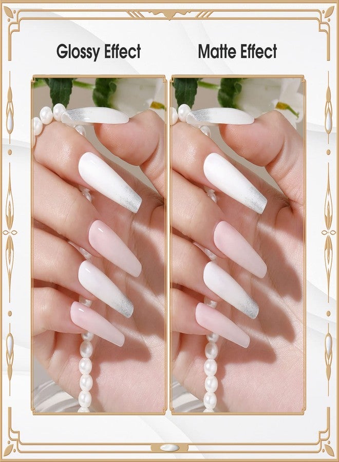 ROSALIND 4 PCS(10ML) Nail Primer Base Coat Top Coat Glossy Matte Top Coat Gel Nail Polish Quick Drying Durable DIY Nail Art Design Long Lasting Gift - Image 5