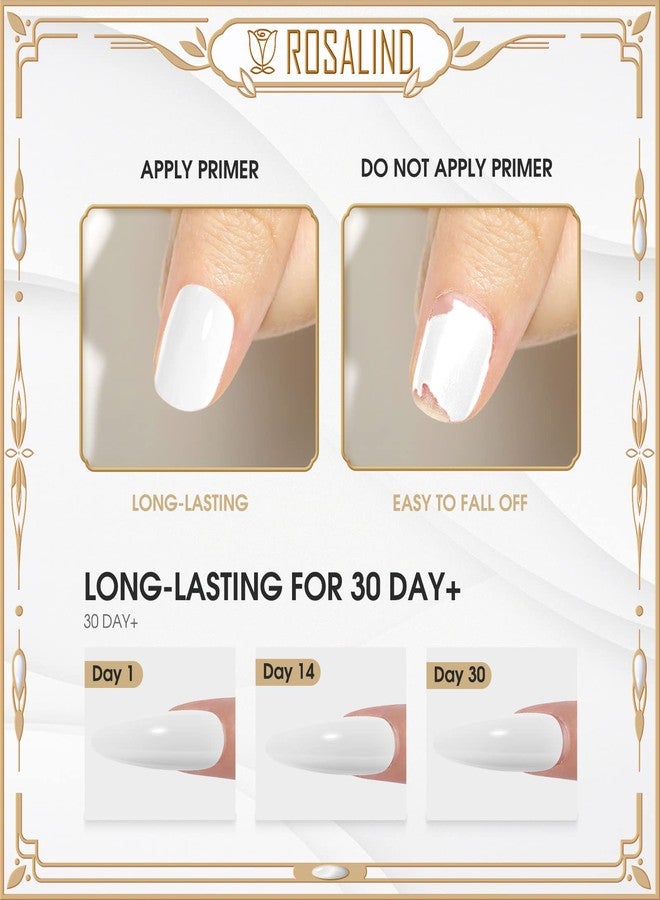 ROSALIND 4 PCS(10ML) Nail Primer Base Coat Top Coat Glossy Matte Top Coat Gel Nail Polish Quick Drying Durable DIY Nail Art Design Long Lasting Gift - Image 3