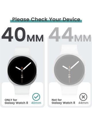 Samsung Galaxy Watch 8 2025 Screen Protector Case 40mm Accessories, Protective Face Cover, Hard Bumper Built-in Tempered Glass Film(40mm, Clear) - view 2