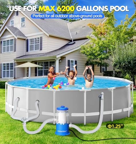 KimFilter Transparent 1000 GPH Above Ground Pool Filter Pump – Easy Cartridge Status Viewing | Powerful Pool Cartridge Filter Pump System | Enhanced Circulation & Filtration for Crystal-Clear Water - Image 3