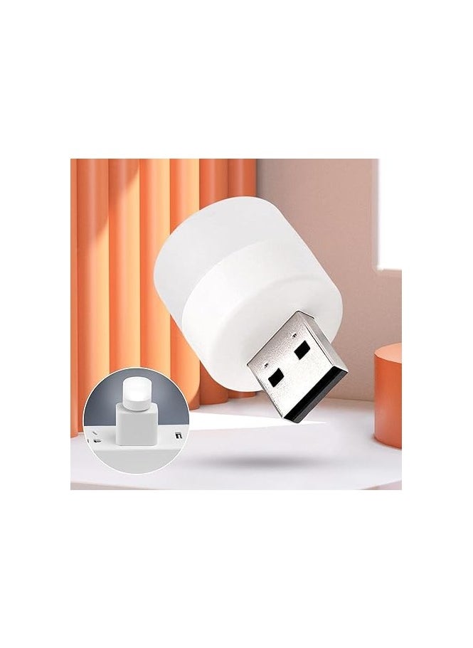 Risen 4 PCS USB Mini LED Night Light Bulb – USB Type, Car Night Light, LED Toilet Light, Baby Night Light, Bright Light for Kids' Bedroom.  - Image 1