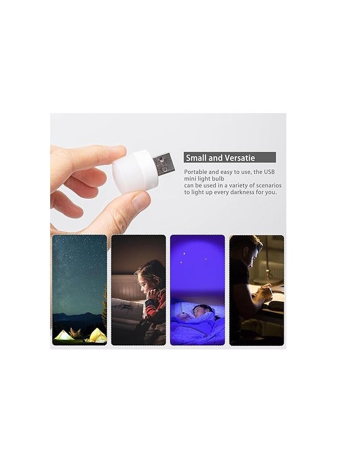 Risen 4 PCS USB Mini LED Night Light Bulb – USB Type, Car Night Light, LED Toilet Light, Baby Night Light, Bright Light for Kids' Bedroom.  - Image 2