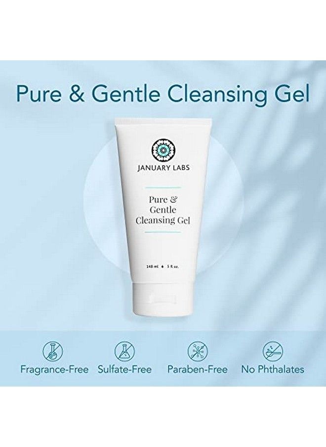 JANUARY LABS Pure & Gentle Face Cleanser Gel Face Wash For All Skin Types Dry Skin Sensitive Acne Prone Skin Skin Care Essential 5 Oz  - Image 4