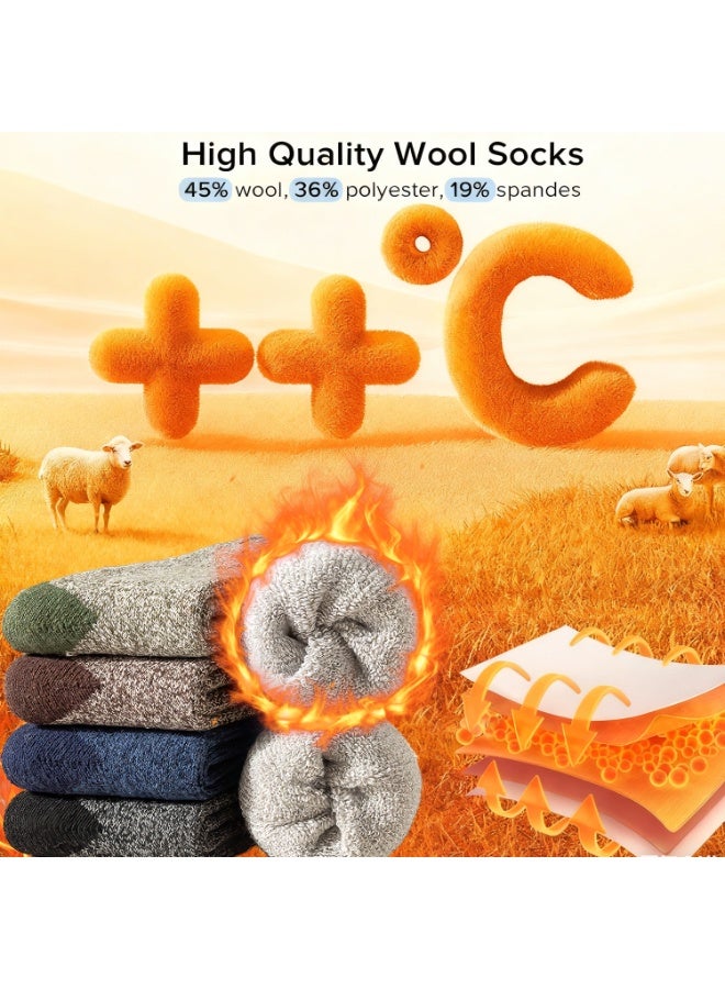ناكسي فلاي جوارب حرارية للنساء والرجال، 5 أزواج، بطانة ناعمة دافئة، شتوية سميكة ومعزولة، جوارب طويلة مدفأة للأنشطة الخارجية - Image 3