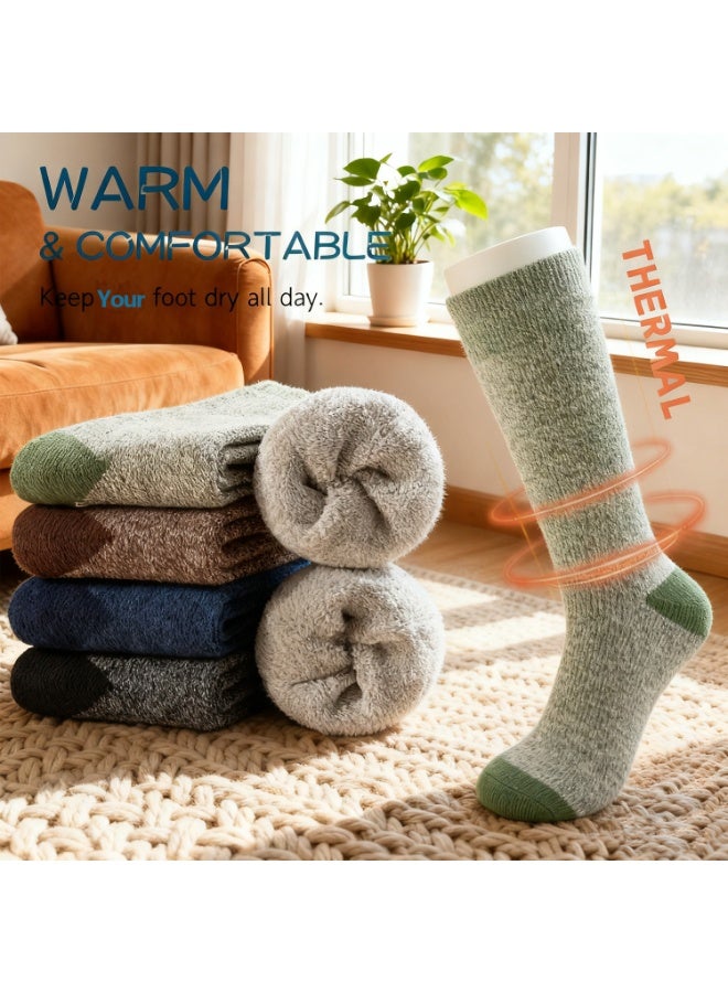 ناكسي فلاي جوارب حرارية للنساء والرجال، 5 أزواج، بطانة ناعمة دافئة، شتوية سميكة ومعزولة، جوارب طويلة مدفأة للأنشطة الخارجية - Image 2