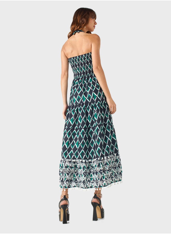 2Xtremz - Printed Halter Neck Dress - Image 1