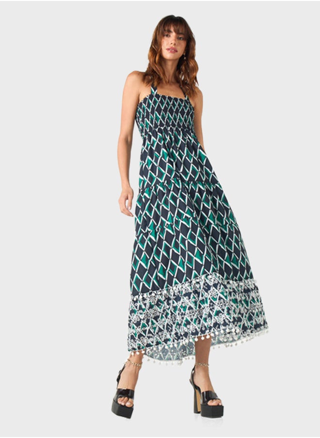 2Xtremz - Printed Halter Neck Dress - Image 1