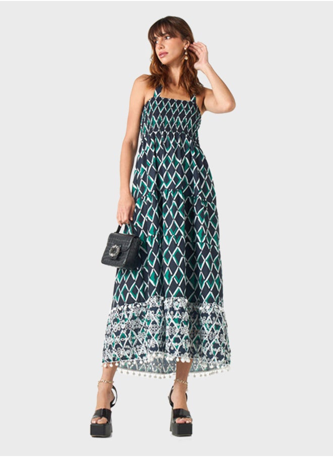 2Xtremz - Printed Halter Neck Dress - Image 1
