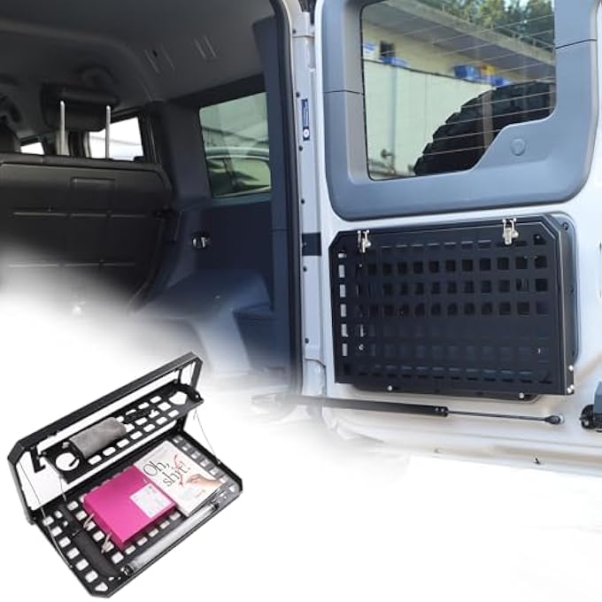 rayihni Car Rear Door Storage Cargo Luggage Holder Carrier Compatible with Ineos Grenadier 2020-2024Aluminum Alloy Tailgate Multi-Function Foldable Tray Rack Storage Rack Modified Parts - Image 2