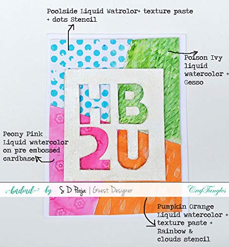 CrafTangles Liquid Watercolor (15 ml) - Green Ivy (Green Watercolor) - Image 4