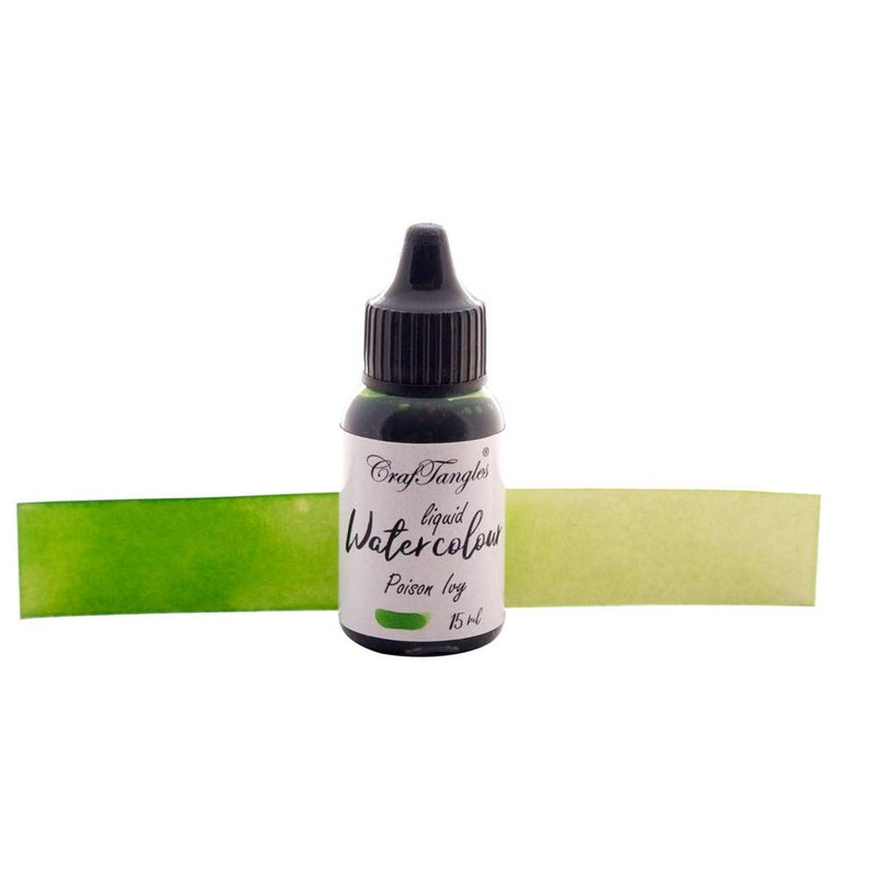 CrafTangles Liquid Watercolor (15 ml) - Green Ivy (Green Watercolor) - Image 2