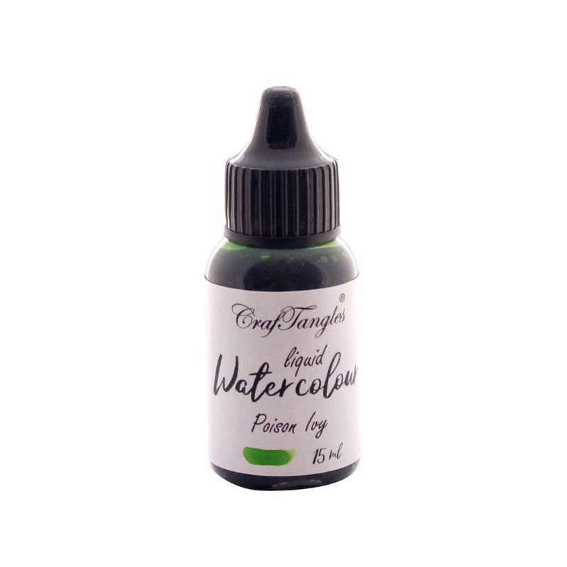 CrafTangles Liquid Watercolor (15 ml) - Green Ivy (Green Watercolor) - Image 1