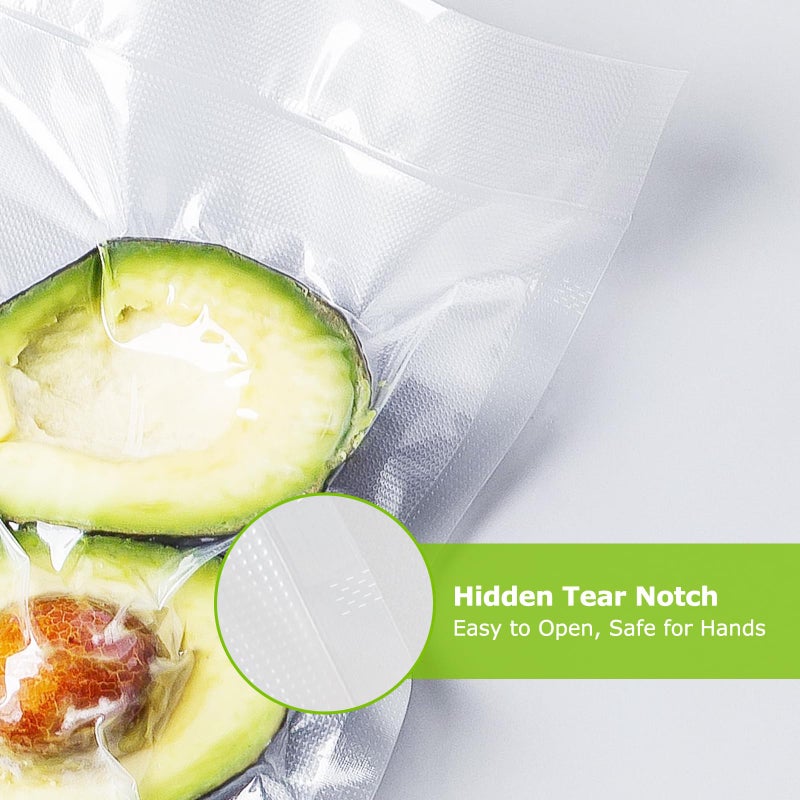 Bonsenkitchen Precut Vacuum Bags 100 Quart 8" x 12", BPA Free, Commercial Grade Textured Food Sealer Bag, Thick Embossed Bags for Storage and Sous Vide Cooking VB3205 - Image 3