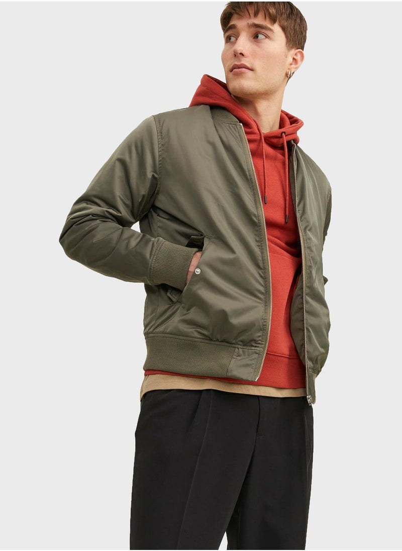 JACK & JONES - Zip Through Bomber Jacket - Image 1
