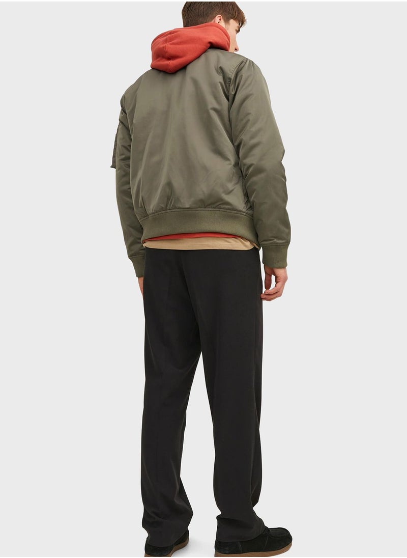 JACK & JONES - Zip Through Bomber Jacket - Image 1