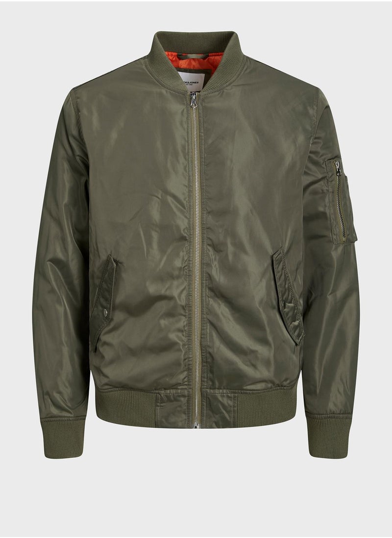 JACK & JONES - Zip Through Bomber Jacket - Image 1
