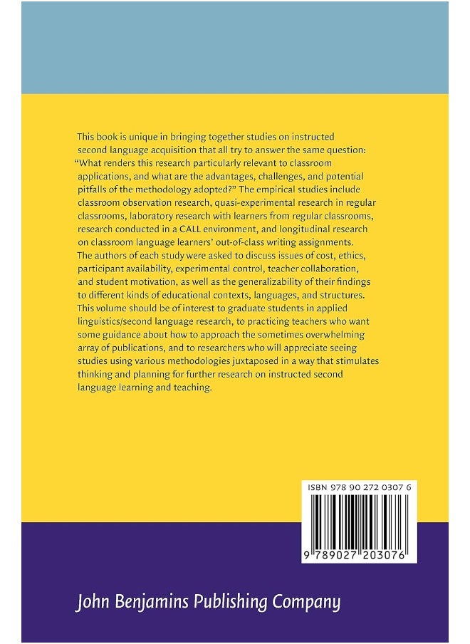 null - Doing SLA Research with Implications for the Classroom: Reconciling methodological demands and pedagogical applicability - Image 1