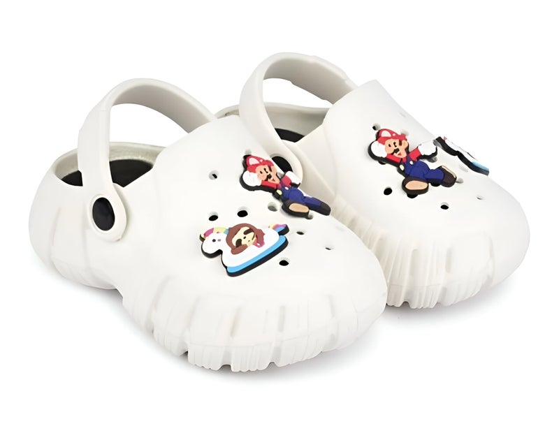 GIMME ! Little Monkey, Toddler Clogs Slippers, 12 Months to 6 Years, Baby Boy, Waterproof, Lightweight, Cute Cartoon Fun Charms, Ice Blue, Non-Slip Sole - Image 2