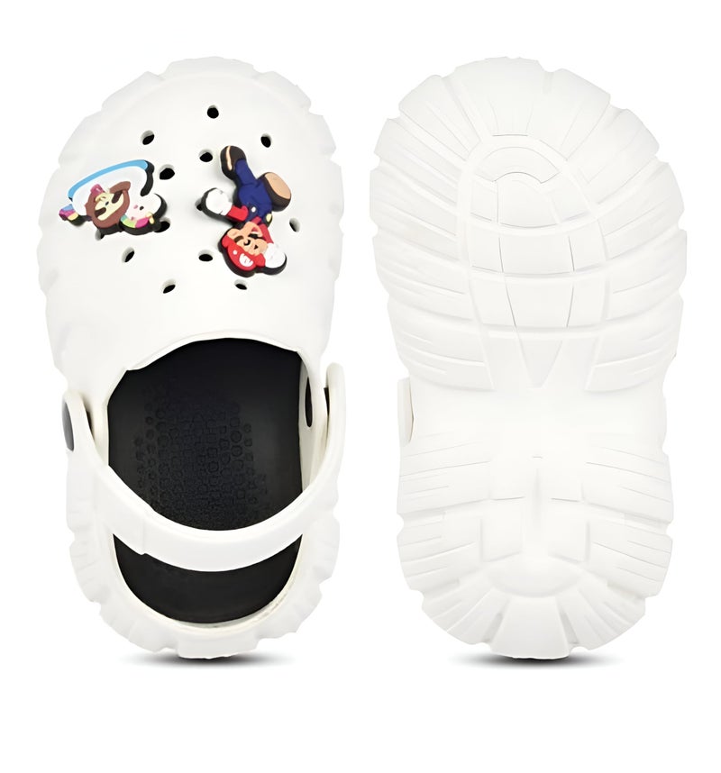 GIMME ! Little Monkey, Toddler Clogs Slippers, 12 Months to 6 Years, Baby Boy, Waterproof, Lightweight, Cute Cartoon Fun Charms, Ice Blue, Non-Slip Sole - Image 5