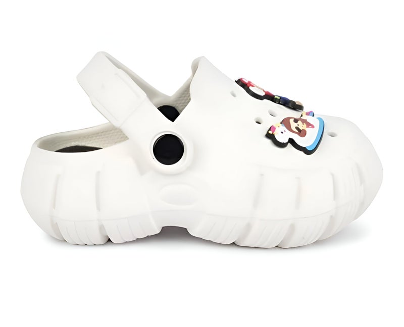 GIMME ! Little Monkey, Toddler Clogs Slippers, 12 Months to 6 Years, Baby Boy, Waterproof, Lightweight, Cute Cartoon Fun Charms, Ice Blue, Non-Slip Sole - Image 4